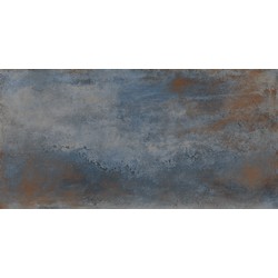 Dlažba v imitaci kovu ME_TAL Dark Blue 60 x 120 cm
