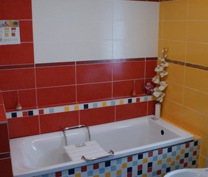 Ukázková koupelna na prodejně Vernek