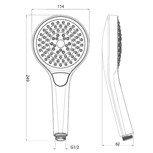 Villeroy & Boch Verve Showers - Sprchová hlavice, 3 proudy, chrom TVS10900100061