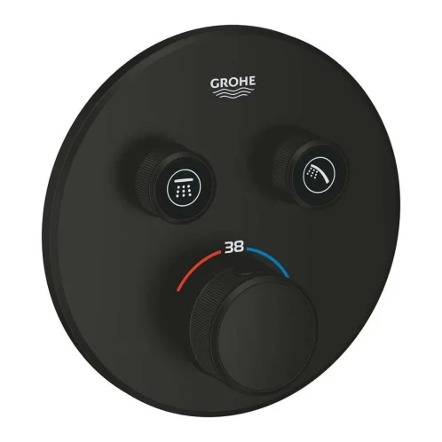 Grohe Grohtherm SmartControl - Termostatická baterie pod omítku, pro 2 spotřebiče, matná černá 291192430