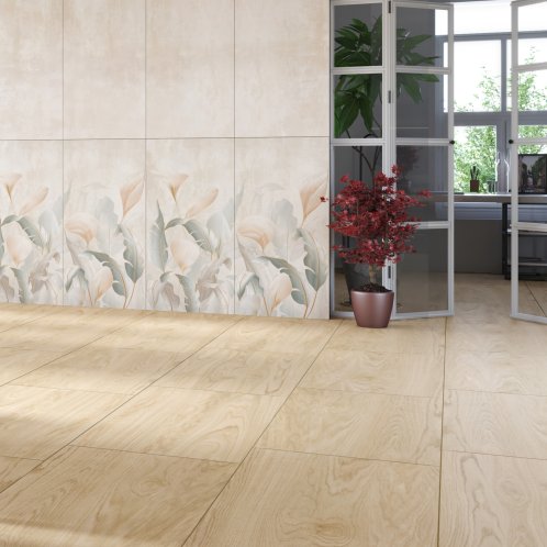 KAI Cemento - Dekor Flowers Cream Beige 60x120, 6588