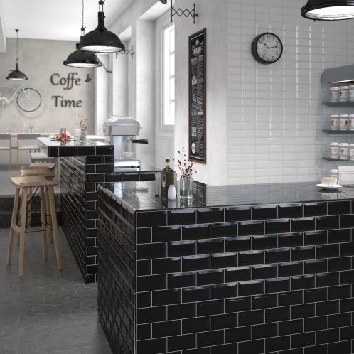 Equipe Metro - Obklad Black 7,5x15, 12736