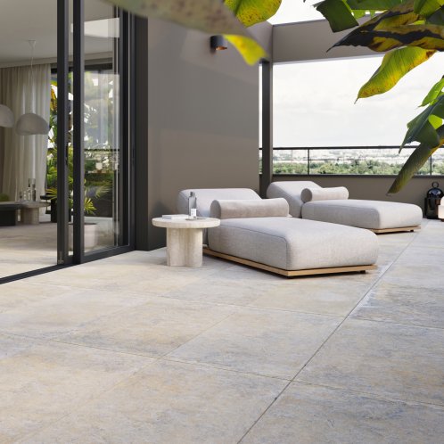 RAKO Mixtone Outdoor - Dlažba světle šedá 60x120, DAKV6887.1
