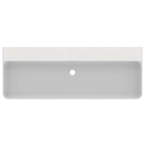 Ideal Standard Conca Ceram - Dvojumyvadlo na desku 120x45 cm, s přepadem, bez otvoru pro baterie, bílá T384101