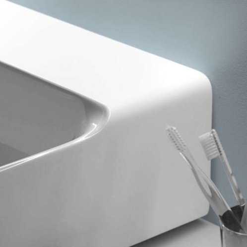 Ideal Standard Conca Ceram - Dvojumyvadlo na desku 120x45 cm, s přepadem, bez otvoru pro baterie, bílá T384101