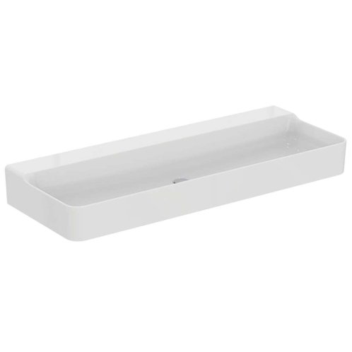 Ideal Standard Conca Ceram - Dvojumyvadlo na desku 120x45 cm, bez přepadu, bez otvoru pro baterie, bílá T384501