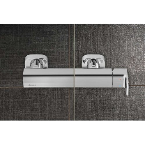 Ravak Supernova - Sprchová stěna APSS-90, 87-91 cm, satin/čiré sklo 94070UR2Z1