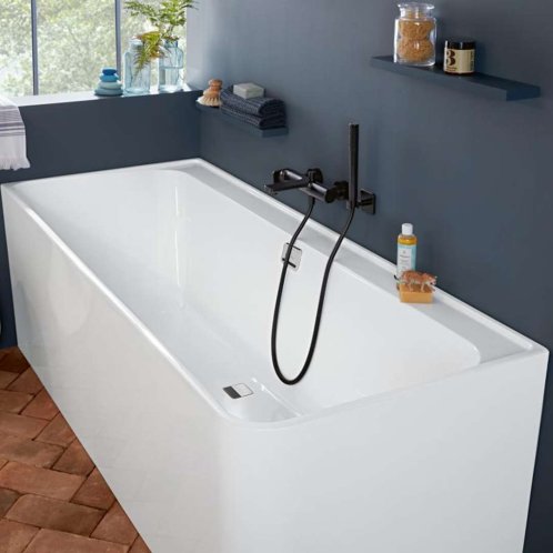 Villeroy & Boch Collaro - Vana 180x80 cm s panelem, odtokovou a přepadovou soupravou, bílá UBA180COR9CL00VD01