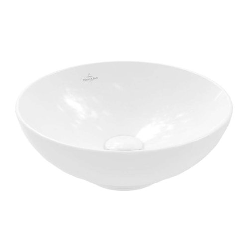 Villeroy & Boch Loop&Friends - Umyvadlo na desku, průměr 42 cm, s přepadem, alpská bílá 4A460001
