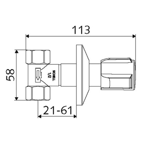 Schell Comfort - Uzavírací a regulační ventil DN15, chrom 191140699