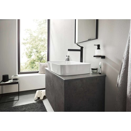 Hansgrohe AddStoris - Dávkovač mýdla s držákem, matné sklo/černá mat 41745670