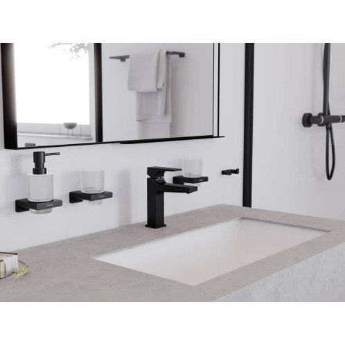 Hansgrohe AddStoris - Dávkovač mýdla s držákem, matné sklo/černá mat 41745670