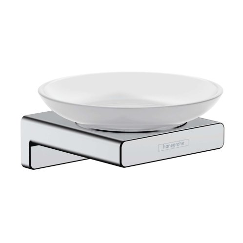 Hansgrohe AddStoris - Mýdlenka s držákem, matné sklo/chrom 41746000