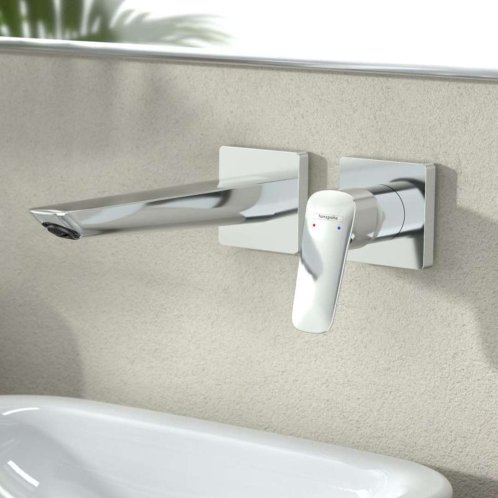 Hansgrohe Logis - Umyvadlová baterie Fine pod omítku, 2-otvorová instalace, EcoSmart, chrom 71256000