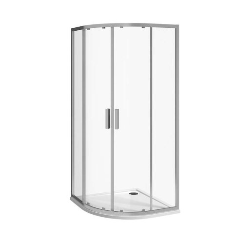 Jika Nion - Sprchový kout čtvrtkruhový, 90x90 cm, rádius 55 cm, Jika perla Glass, stříbrná/transparentní sklo H2532N20026681