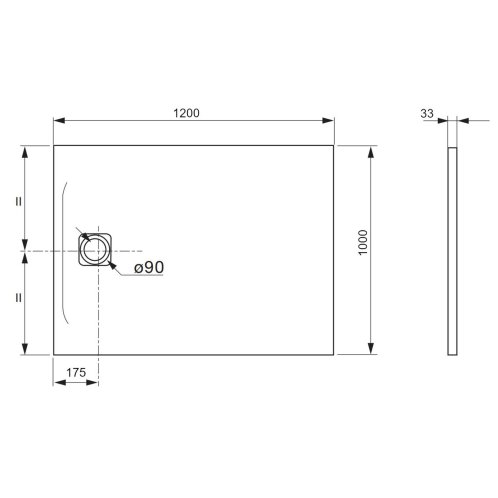 Laufen Pro - Sprchová vanička 120x100 cm, matná betonově šedá H2119530790001
