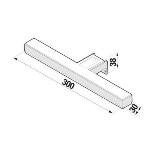 Jika Clear - LED svítidlo Moonbox New 300x30x38 mm, chrom H47J7303200001