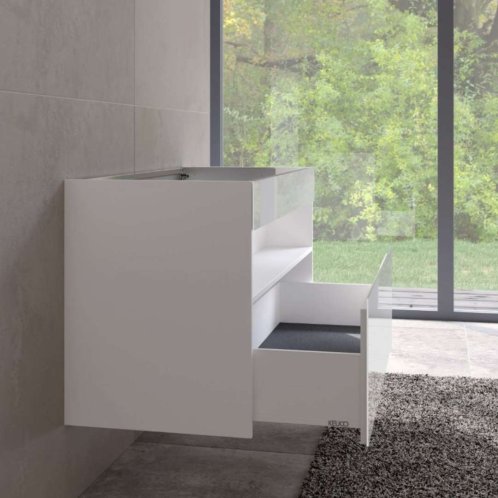 Keuco Stageline - Umyvadlová skříňka, 120x63x49 cm, s osvětlením a USB, bílá 32882300100