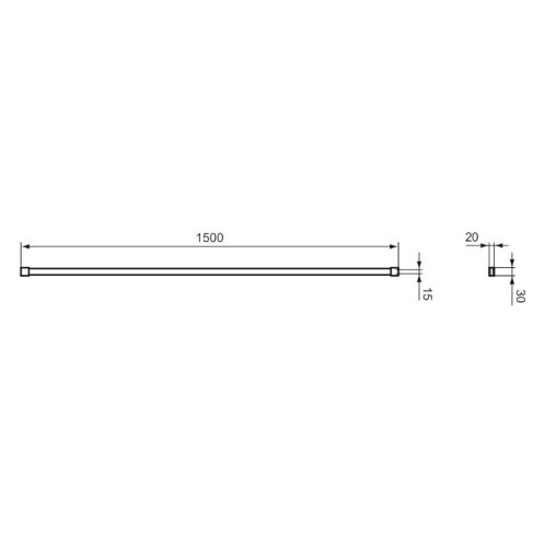 Ideal Standard i.Life - Upevňovací rameno, ke stropu, silver bright T4892EO
