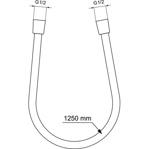 Ideal Standard Idealrain - Sprchová hadice Idealflex 125 cm, chrom BE125AA