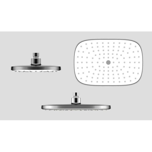 kielle Vega - Hlavová sprcha 290, 1 proud, sprchové rameno 35 cm, chrom/bílá 20118SE0