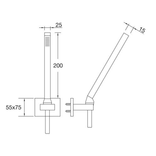 Steinberg 135 - Set sprchové hlavice, držáku a hadice, chrom 135 1650