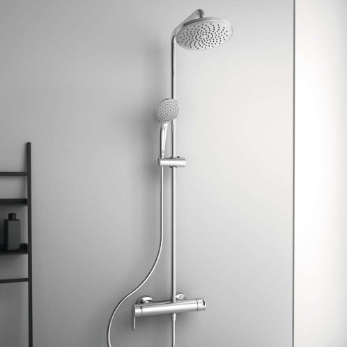 Ideal Standard Cerafine O - Sprchový set s baterií, průměr 20 cm, 1 proud, chrom BC750AA
