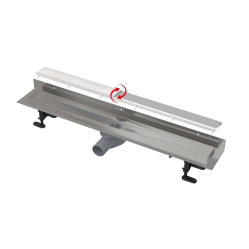 Alca - Sprchový žlab Fit and Go Wall 95 cm, včetně roštu, nerez APZ23-DOUBLE9-950