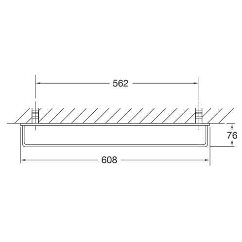 Steinberg 450 - Držák ručníků, délka 61 cm, matná černá 450 2600 S