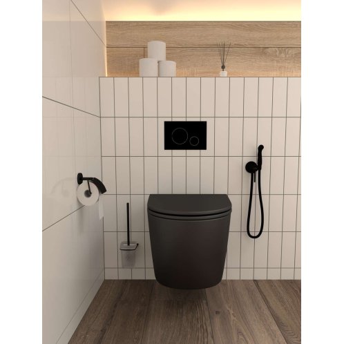kielle Oudee - Set pákové baterie pod omítku s bidetovou sprškou, matná černá 10402204