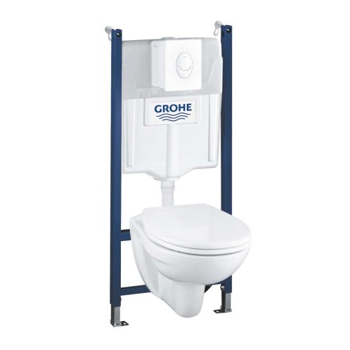 Grohe Solido - Set předstěnové instalace, klozetu a sedátka softclose, tlačítko Skate Air, alpská bílá 39116000
