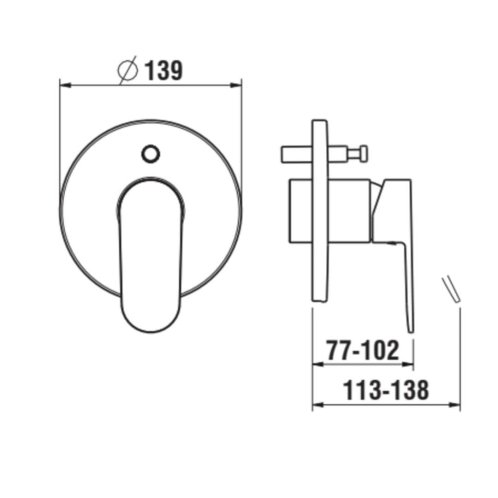 Laufen Neja - Baterie pod omítku, pro 2 spotřebiče, chrom H3215160040101