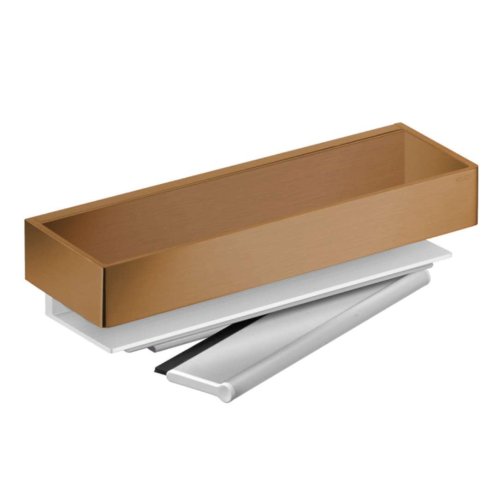 Keuco Edition 11 - Polička se stěrkou na sklo, délka 30 cm, kartáčovaný bronz 11159030000