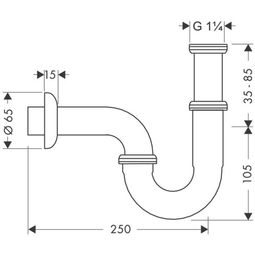 Hansgrohe - Sifon, chrom 53002000