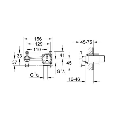 Grohe - Pákové podomítkové vestavbové těleso 23319000