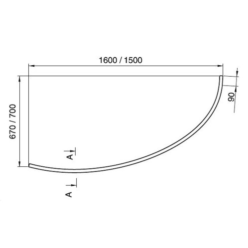 Ravak - Čelní panel k vaně Avocado 1500 mm, pravý, bílá CZS1000A00
