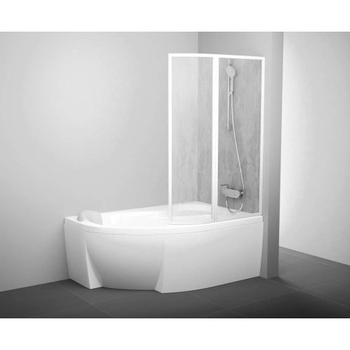 Ravak Supernova - Vanová zástěna VSK2 Rosa 150 L, levá, bílá/rain 76L8010041