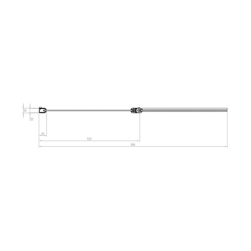 Ravak Chrome - Vanová zástěna dvoudílná CVS2-100 R, 99x150 cm, pravá, lesklý chrom/čiré sklo 7QRA0C00Z1