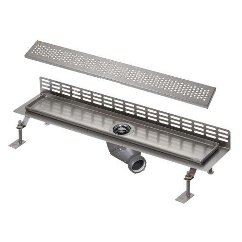 Sanela - Sprchový žlab ke stěně, délka 85 cm, lesklá nerez SLKN 18B