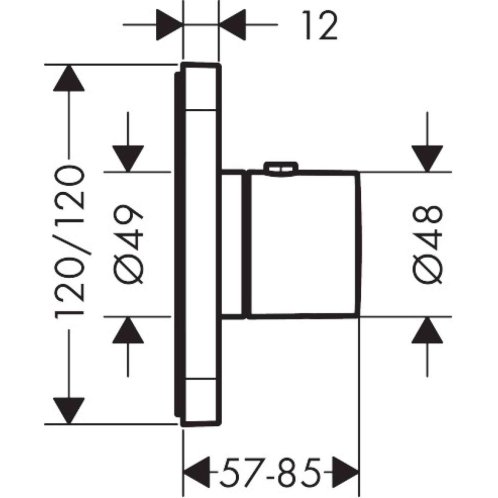 Axor ShowerSelect - Termostatická baterie pod omítku, chrom 36702000