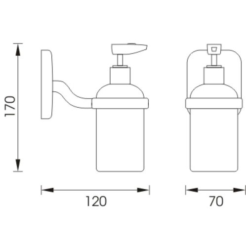 Nimco Simona - Dávkovač mýdla s držákem, chrom SI 7231C-P-26
