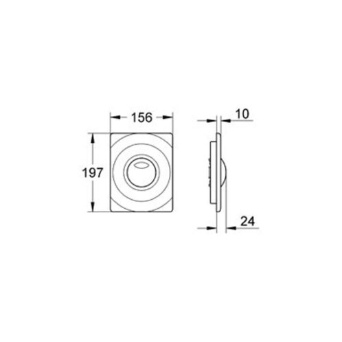 Grohe Surf - Ovládací tlačítko, chrom 42302000