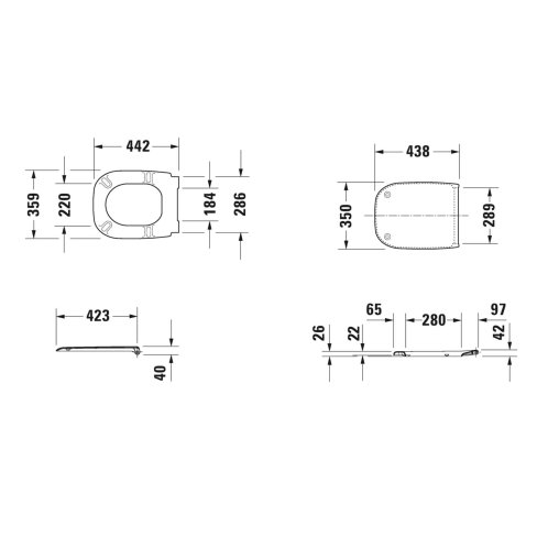 Duravit D-Code - WC sedátko, softclose, bílá 0067390099