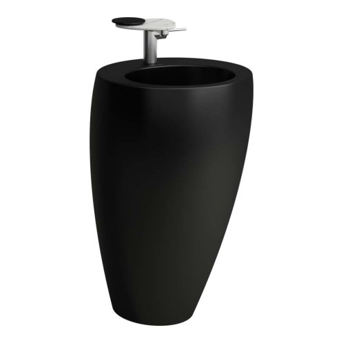 Laufen Il Bagno Alessi - Volně stojící umyvadlo 52x85x53 cm, otvor pro baterii, matná černá H8119717161041