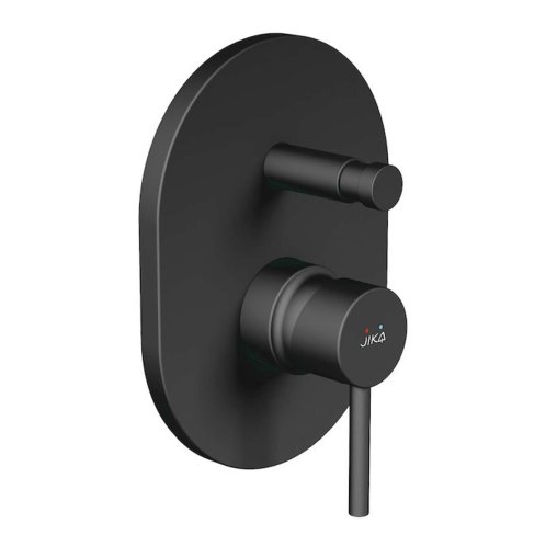 Jika Mio Style - Baterie pod omítku, pro 2 spotřebiče, s tělesem, matná černá H3212F67160001