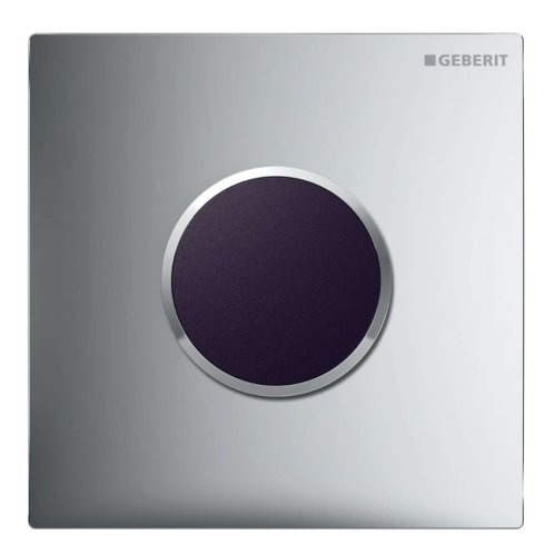 Geberit - Elektronické ovládání splachování pisoáru typ 10, síťové napájení, easy to clean, matný chrom 116.025.JQ.1