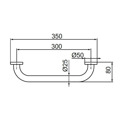 Ideal Standard IOM - Madlo, délka 35 cm, hedvábná černá A9126XG