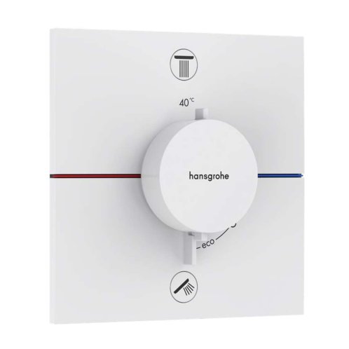 Hansgrohe ShowerSelect Comfort - Termostatická baterie pod omítku, pro 2 spotřebiče, matná bílá 15572700