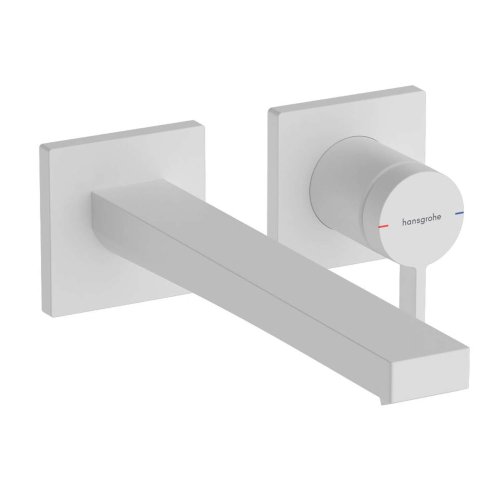 Hansgrohe Tecturis E - Umyvadlová baterie pod omítku, s výpustí, 2-otvorová instalace, EcoSmart, matná bílá 73051700