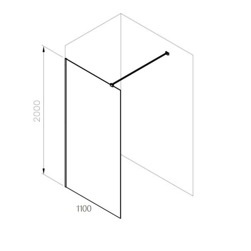 Ravak Walk-In - Sprchová stěna Walk-In, 110x200 cm, chrom/čiré sklo GW9WD0C00Z1C